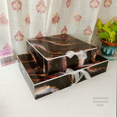 Shirt / Hamper Box - Black Marble Texture