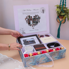 Blue Gift Hamper Box { Large }