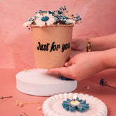 Teal green Daisy Bouquet Candles