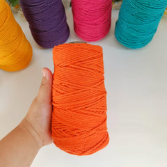 Orange - 3 mm Twisted Macrame Cord