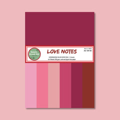 A-4 Coordinating Solid Paper Pack (Love Notes)