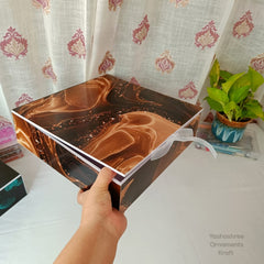 Shirt / Hamper Box - Brown Marble Texture