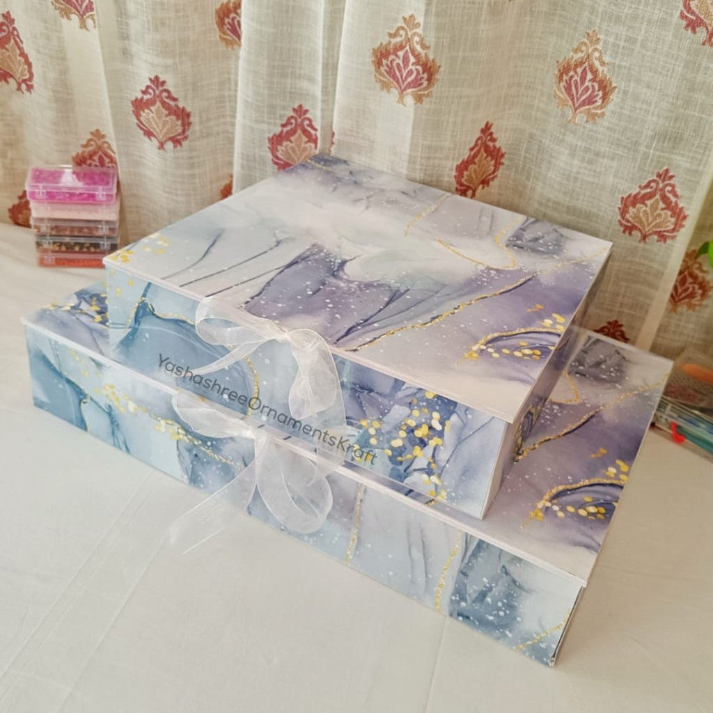 Slate  Blue Grey Hamper {Empty}