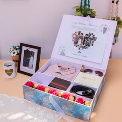 Blue Gift Hamper Box { Large }