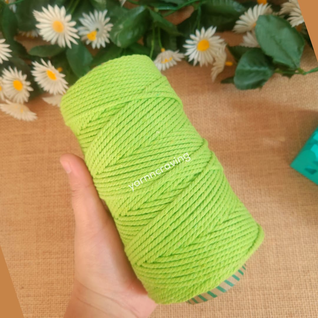 Apple Green - 3 mm Twisted Macrame Cord