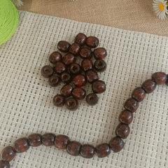 Dark Brown Wood Beads