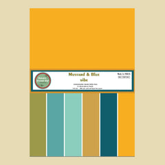 A-4  Coordinating Soild Paper Pack ( Mustard & Blue Vibe )