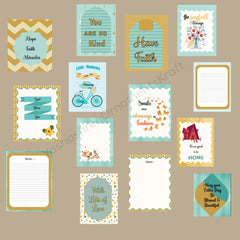 Journal card ( Mustard & Blue Vibe )