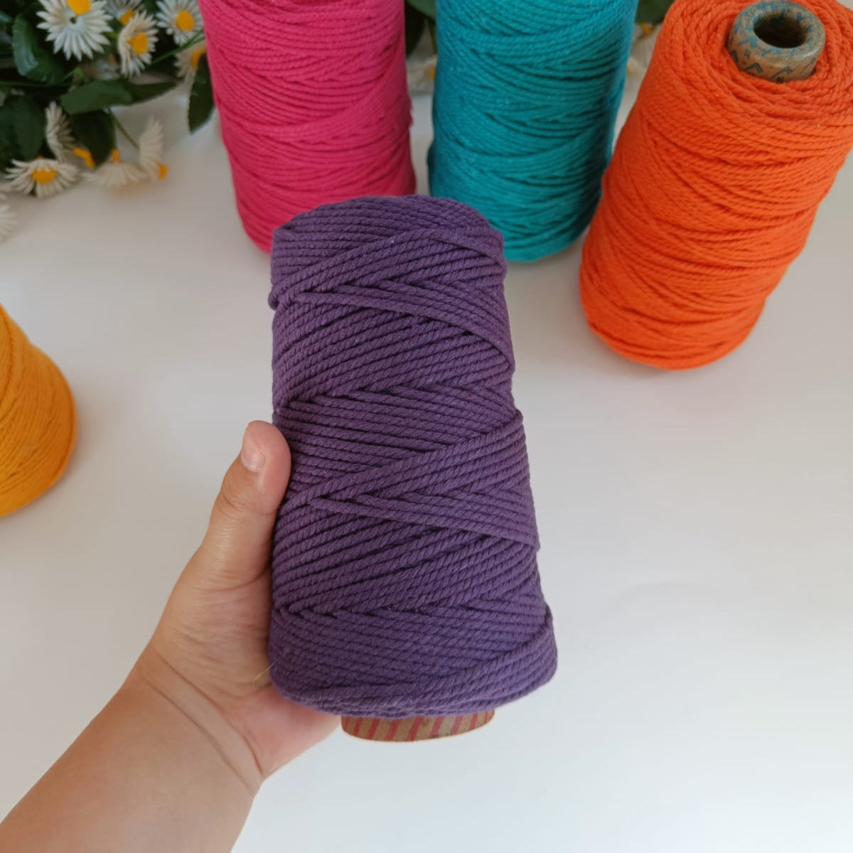 Purple - 3 mm Twisted Macrame Cord