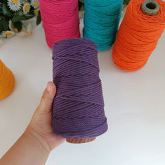 Purple - 3 mm Twisted Macrame Cord