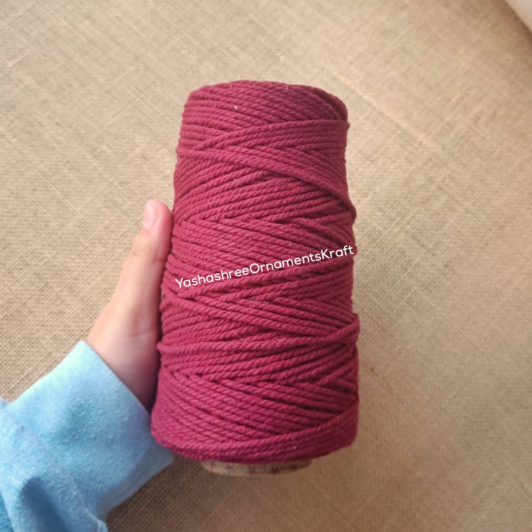Mehroon - 3 mm Twisted Macrame Cord