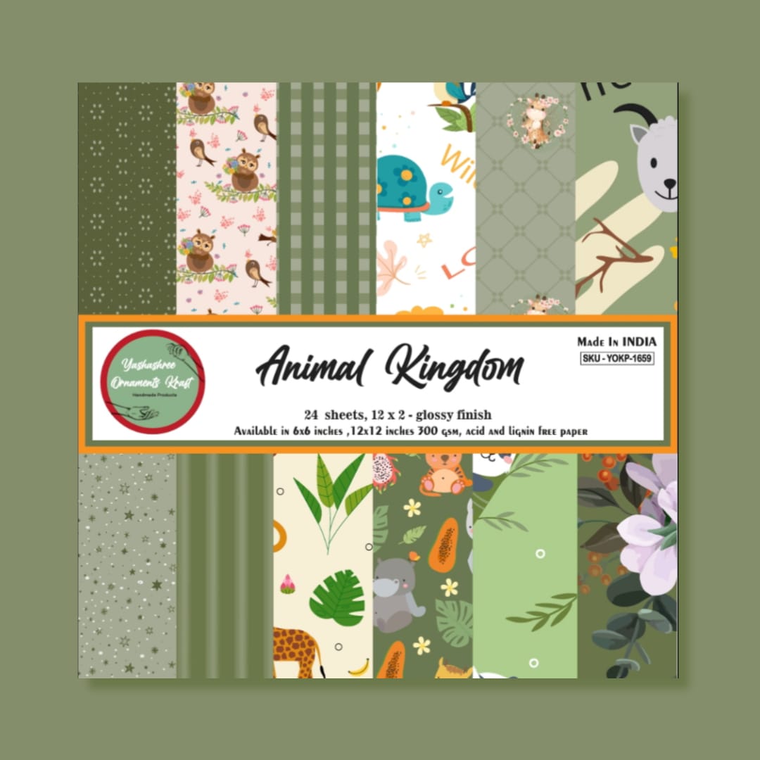 Animal  Kingdom  12"x 12" paper pack
