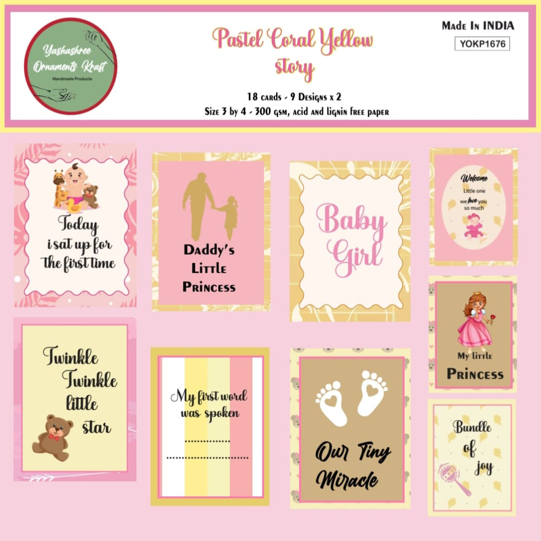 Journal card (Pastel Coral Yellow Story )