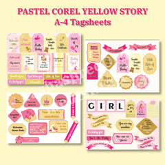 Pastel Coral Yellow Story 6"x 6" Paper Pack