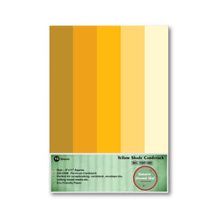 Yellow Shade Cardstock  A-4 size  (Pack of 10 Sheets)
