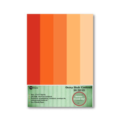 Orange  Shade Cardstock  A-4 size  (Pack of 10 Sheets)