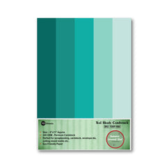 Teal  Shade Cardstock  A-4 size  (Pack of 10 Sheets)