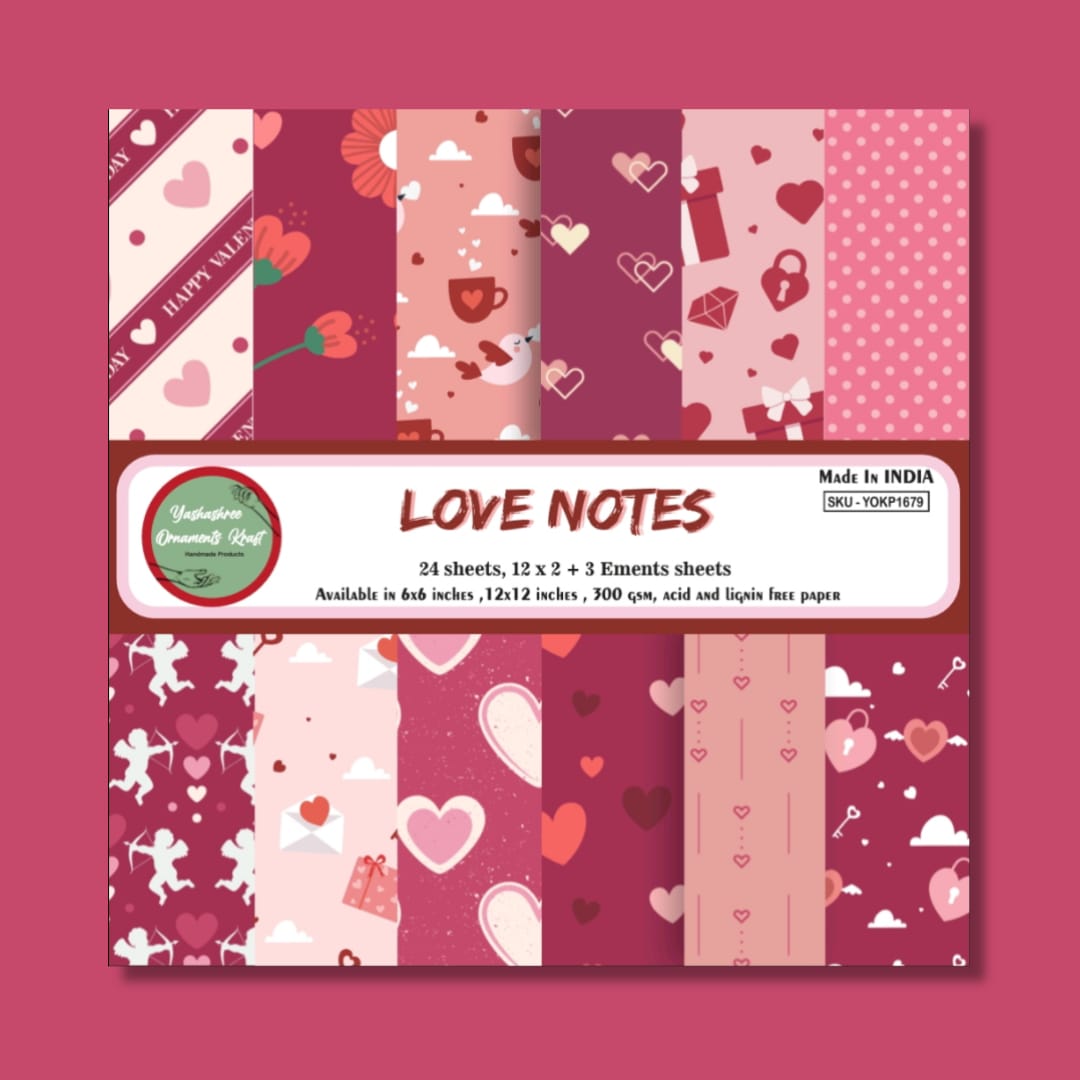 Love Notes 12"x 12" Paper Pack