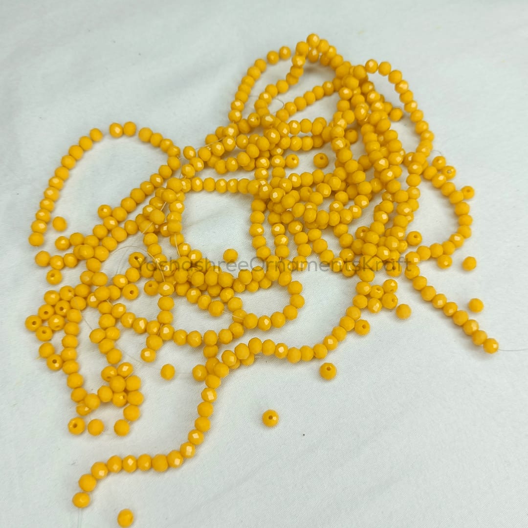 Real Stone Beads - Yellow