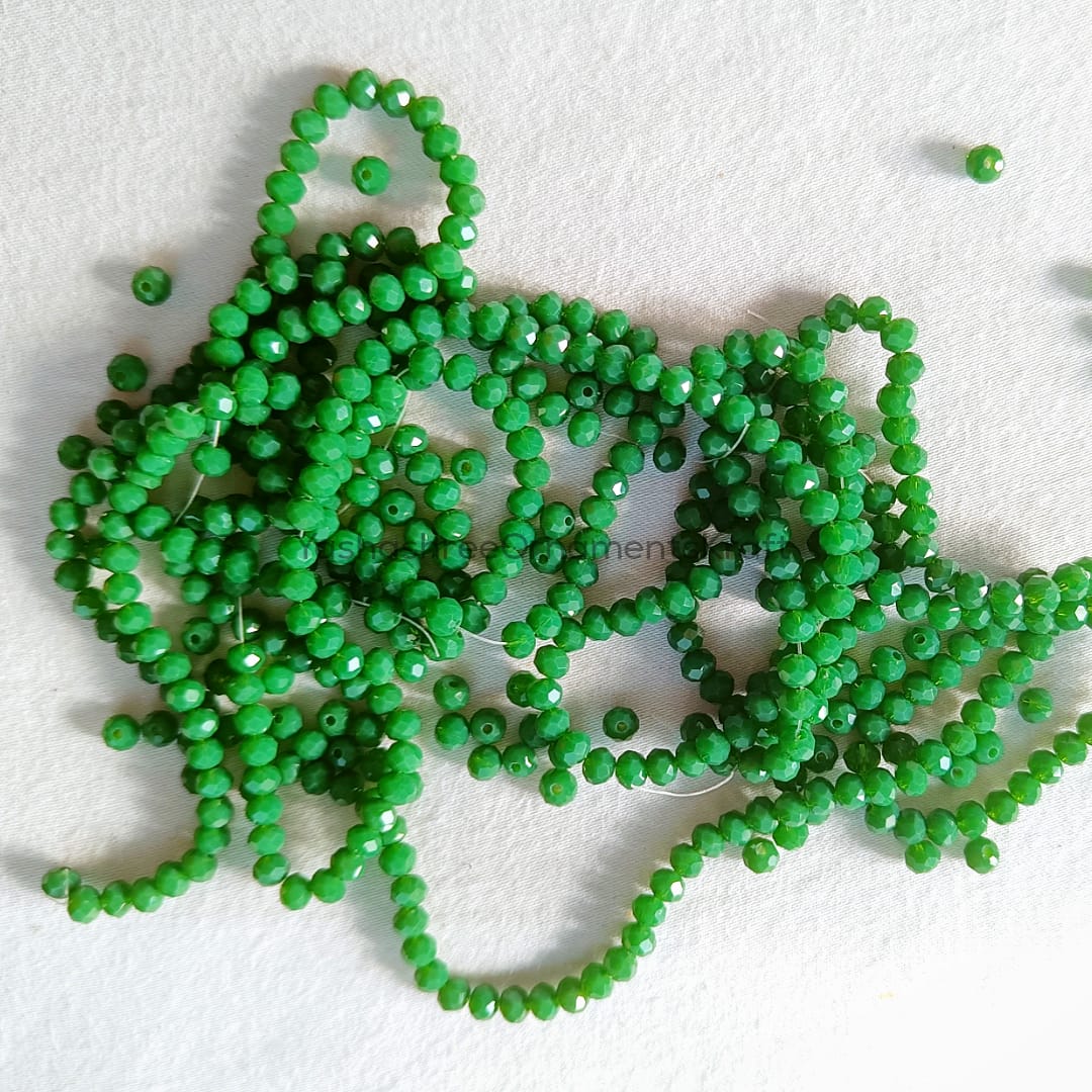 Real Stone Beads -  Parrot Green